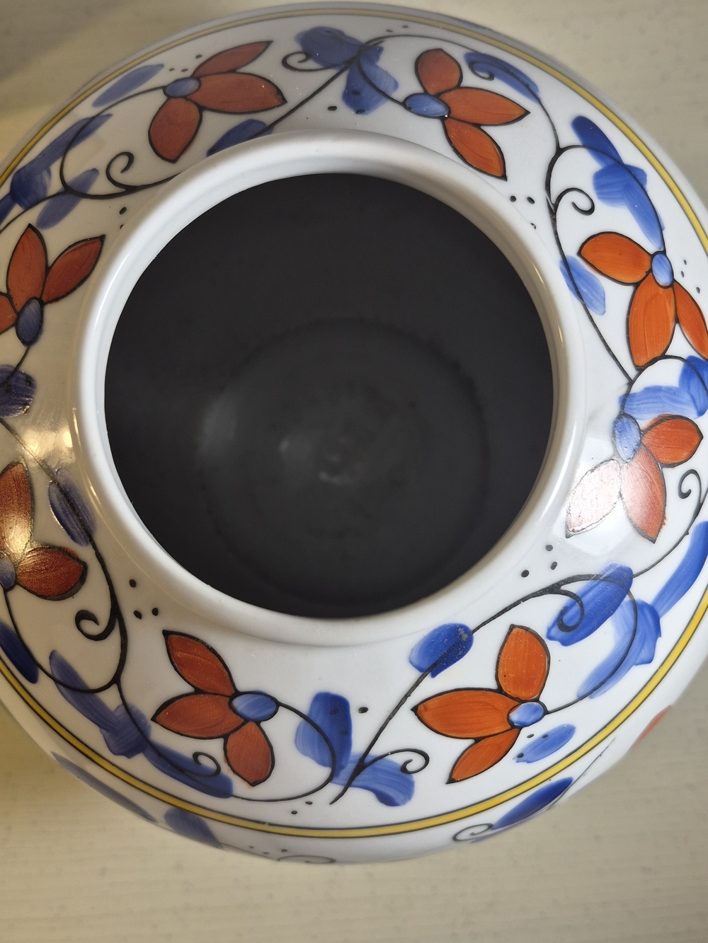 VTG Hand Painted WBI Celestrial Sunburst Vase - Picture 7 of 10